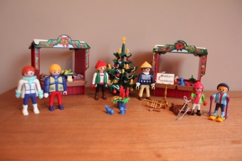 Playmobil kerstmarkt met poppetjes 4891