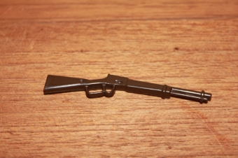 Playmobil donker bruin geweer dubbele loop.