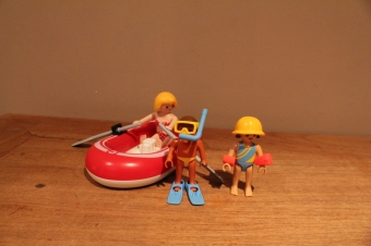 Playmobil rubberboot met kinderen en moeder 5439