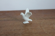 Playmobil witte duif met vleugels open.