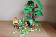 Playmobil apenfamilie met boom 3238